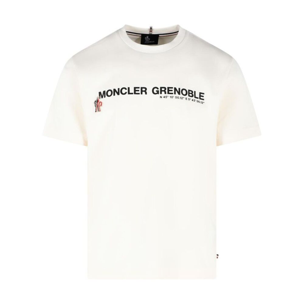 Moncler Grenoble Ivory White Stretch Cotton T-Shirt Men